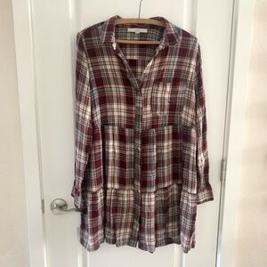 🩷5/$25🩷LOFT Plaid Babydoll Dress